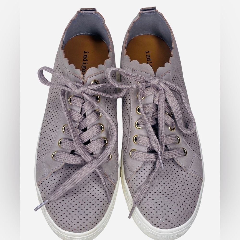 Indigo‎ Rd Kyrie Sneakers Scalloped Collar Cottagecore Sz 8